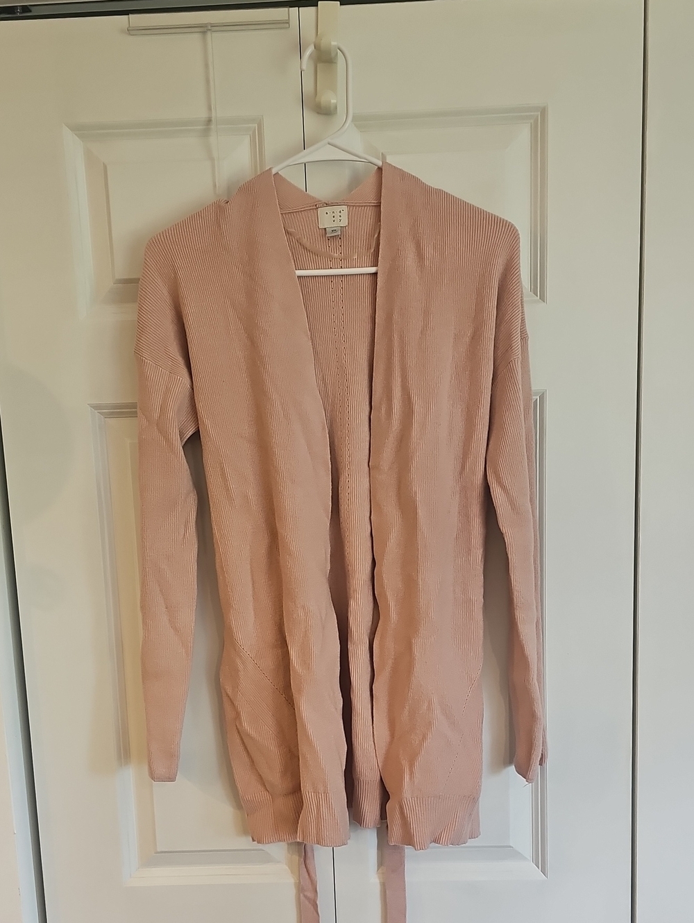 a new day Blush Pink Open-Front Knit Cardigan